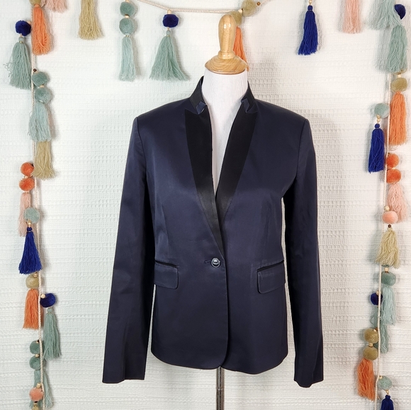 Rag & Bone Navy Blazer with Black Trim